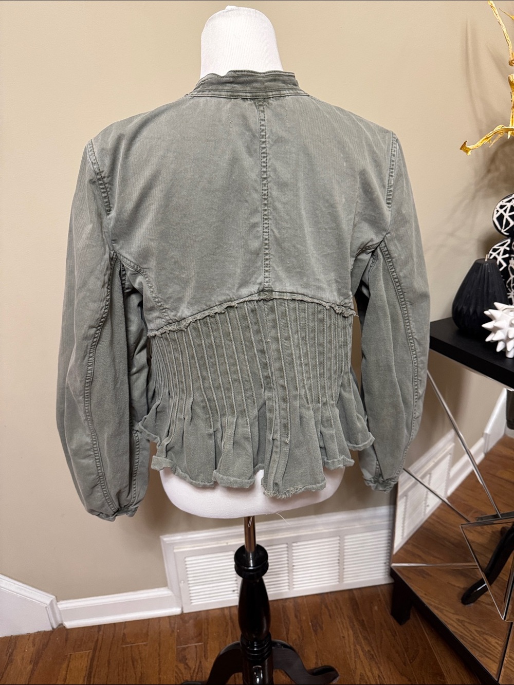 Free People Olive/Green Cassidy Jacket Size M pre-owned - Picture 5 of 7